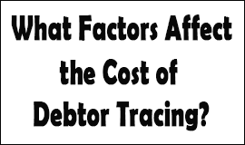 Tracing Debtors Cost Factors in Plymouth